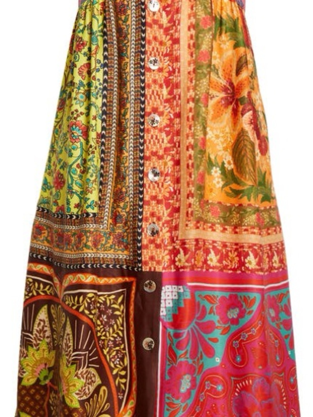 Mixed Scarves Cutout Sundress FARM Rio in size M - Picture 7 of 9